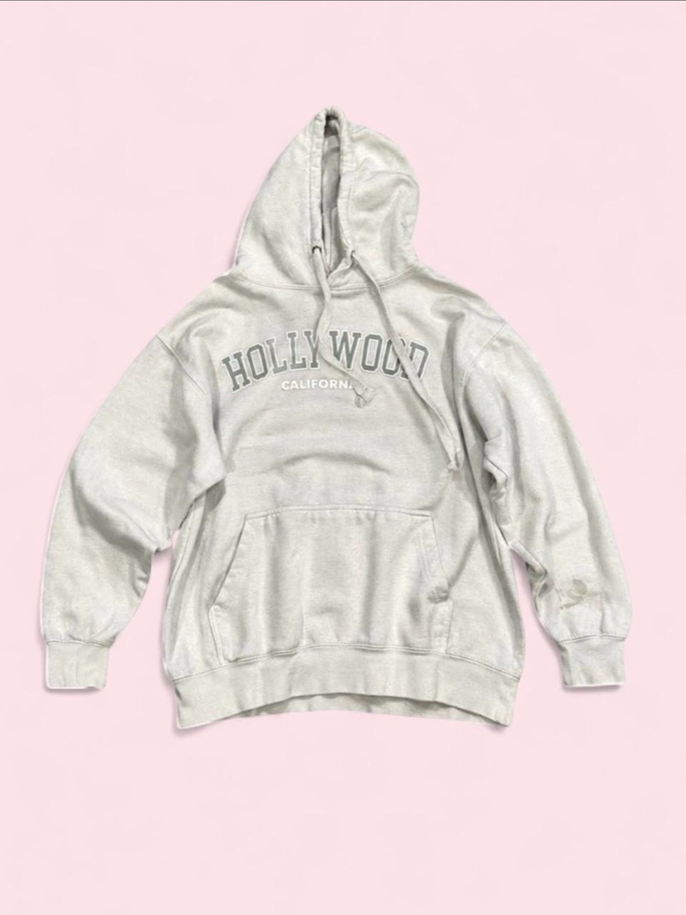 HOLLYWOOD California Cream Hoodie Sweater